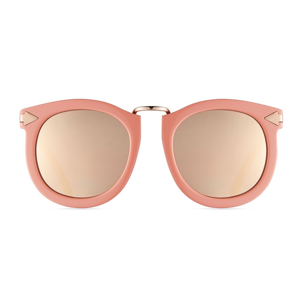 Karen Walker Super Lunar Round Monochromatic Sunglasses, Pink